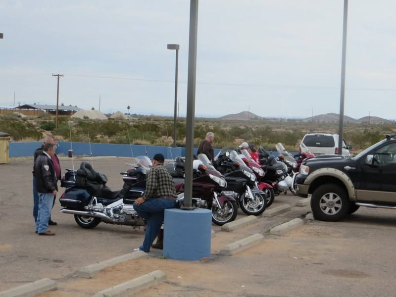 Nice RTE today with some Goldwingers. About 150 miles round trip. I met up with a couple guys from this side of town and we rode down to Eloy.