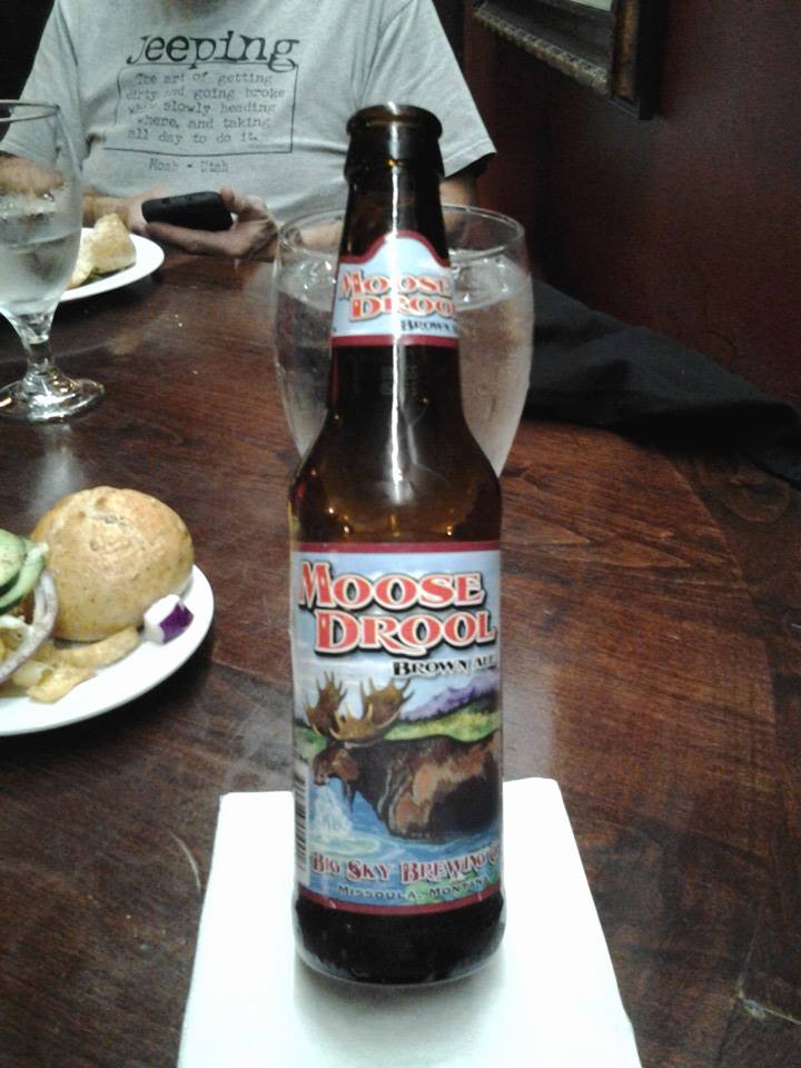 Having dinner at the Shady Nook in Salmon, Idaho. With a name like t