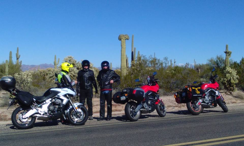 Rode the Versys today. Met three new guys from the Versys forum. We had a great lunch in Florence then two of us rode about 50 miles or so on a nice dirt road. I think this may be the most versatile bike I've ever owned.
