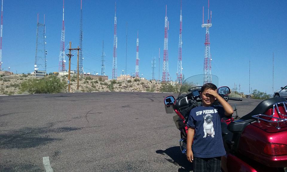 I took my wife's great grandkids cousin for a little ride up south mountain.