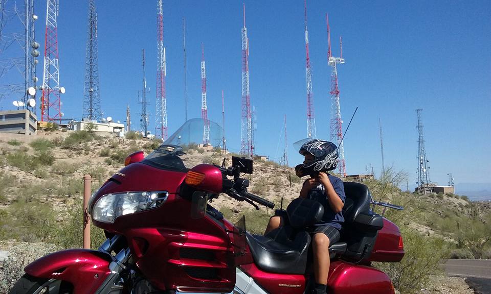 I took my wife's great grandkids cousin for a little ride up south mountain.