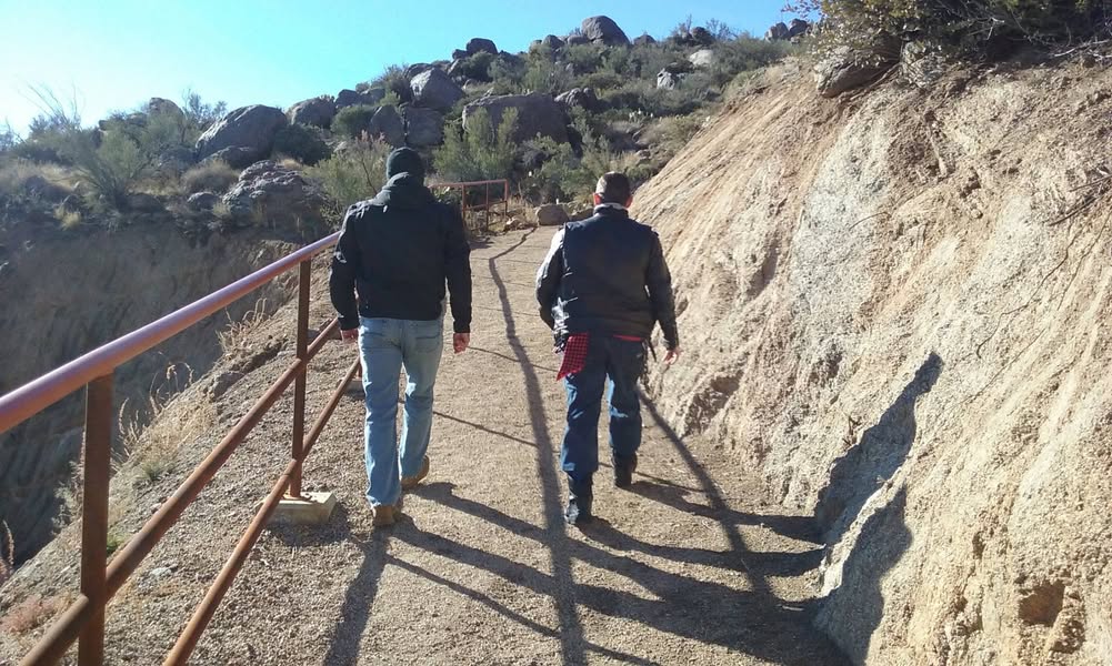 A few of you may remember my requesting prayers for a young friend of mine that was in a very serious motorcycle accident a couple of years ago. Well, today he,  a friend of his and I took a little ride to Bagdad, AZ.