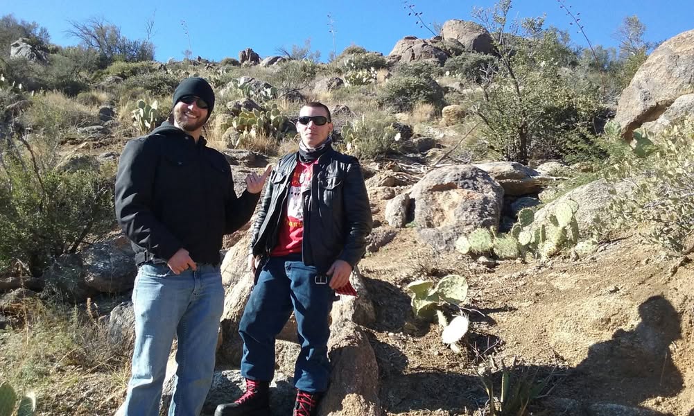 A few of you may remember my requesting prayers for a young friend of mine that was in a very serious motorcycle accident a couple of years ago. Well, today he,  a friend of his and I took a little ride to Bagdad, AZ.