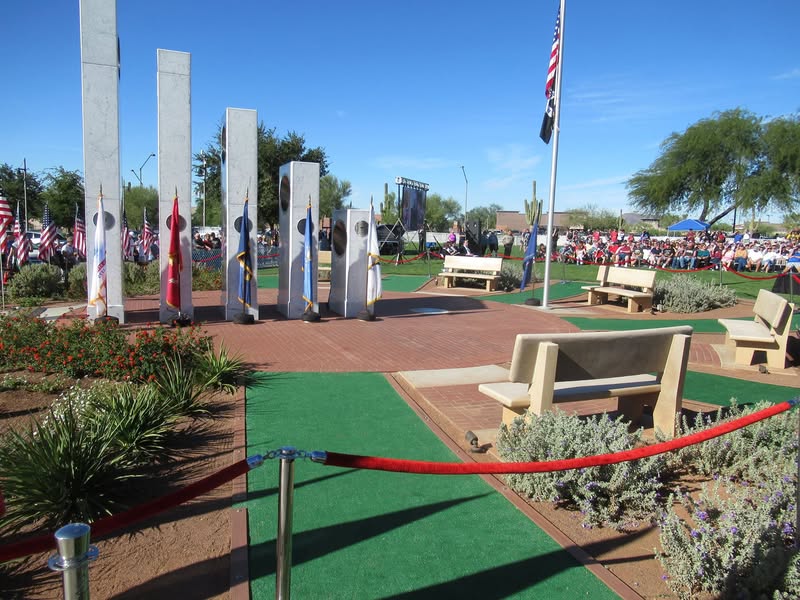 We have a somewhat unique Veterans Memorial in Anthem. I went there yesterday to take some pictures not expecting that many people to be there. Wrong, several thousand were there making it impossible to get the shots I wanted. I took a few, but decided to come back today for the money shots. Read the captions on some of the pics to get the whole picture. :)