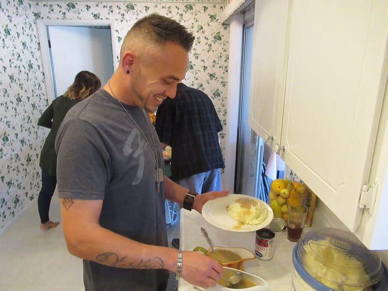 We had a great Thankgiving dinner today With my wifes sister, her husband, her grandson, his wife, and the great grandkids. Being a kid myself, I spent most of the time with the little ones. Between taking motorcycle rides, chair massages, and story telling, the time flew by. Oh yeah, we ate too much too!!!
