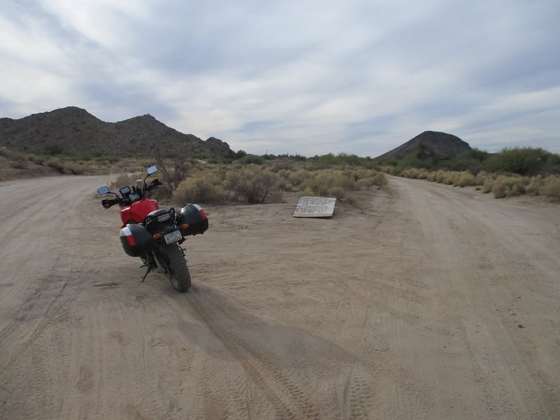 I was thinking this morning about relaxing and watching the Cardinals lose to the Titans. I didn't get too excited about that so I looked up a trail in my AZ Backroads book that I haven't ridden yet and headed that way on my Versys.