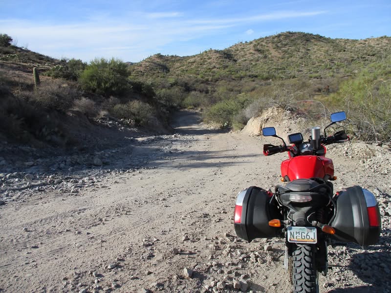 Another little ride today to experiment with the topo maps on my GPS. A new ride for me, but the scenery is much like the other areas of the Bradshaw mountains. I did come across two more roads that I want to explore further. I am totally amazed at how many active mines exist in these hills.