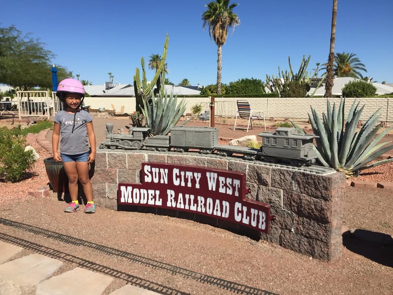 It’s 104* and the great grandkids wanted a motorcycle ride. The model train park is a favorite destination!
