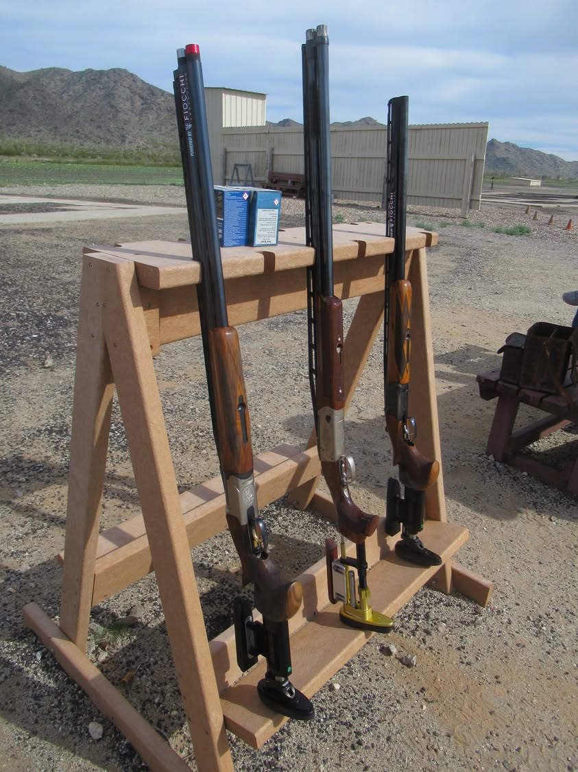I got to hook up today with Gary Pack an old golfing buddy from when I lived in McMinnville, OR. It's been 22 years! He is here in AZ participating in a couple of trap shooting  tournaments. I've never actually been to a trap tourney before so I enjoyed the new experience. He also happens to be a very good shot. I also captioned the pics. I forgot to take any pics at dinner but it was really an enjoyable visit!