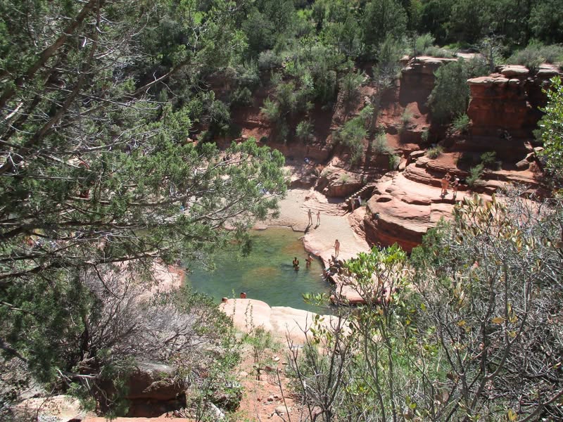 My wife's daughter Beverly is visiting for the week and wanted to see Sedona. I showed it to her, and a few other things. We chose a good day to visit the high country as it reached over 100 here today at my house.