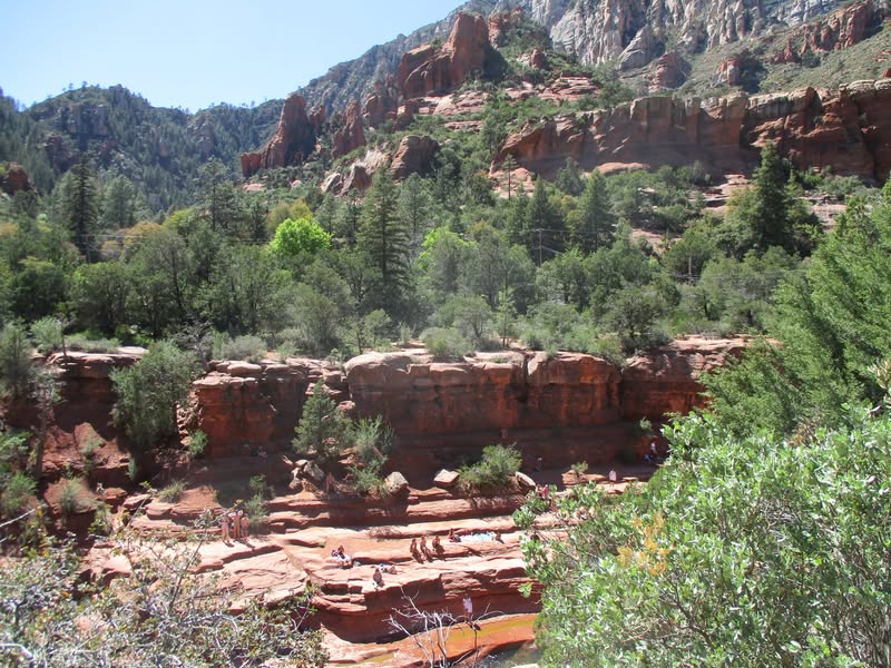 My wife's daughter Beverly is visiting for the week and wanted to see Sedona. I showed it to her, and a few other things. We chose a good day to visit the high country as it reached over 100 here today at my house.
