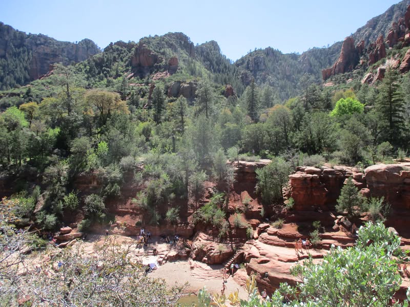 My wife's daughter Beverly is visiting for the week and wanted to see Sedona. I showed it to her, and a few other things. We chose a good day to visit the high country as it reached over 100 here today at my house.