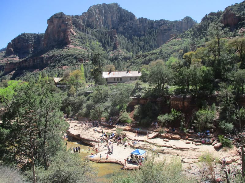 My wife's daughter Beverly is visiting for the week and wanted to see Sedona. I showed it to her, and a few other things. We chose a good day to visit the high country as it reached over 100 here today at my house.