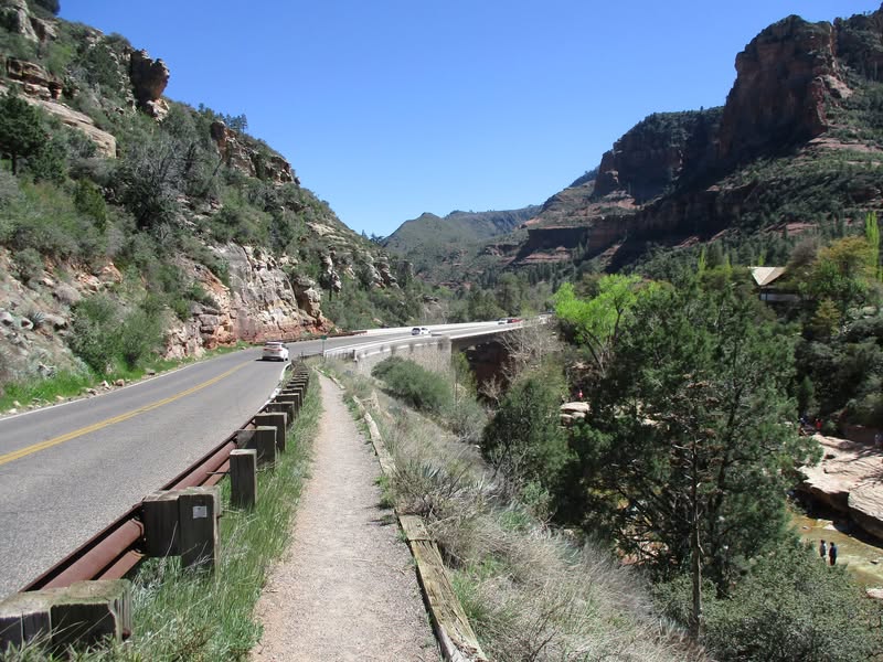 My wife's daughter Beverly is visiting for the week and wanted to see Sedona. I showed it to her, and a few other things. We chose a good day to visit the high country as it reached over 100 here today at my house.