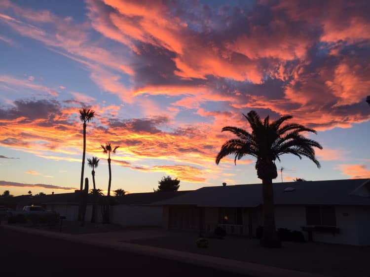Beautiful sunset tonight even if it is 110 degrees out.