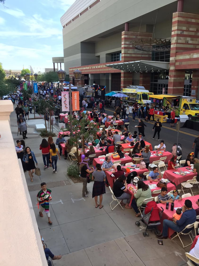 90 beautiful degrees today so took a little ride to downtown Phoenix to check out an event highlighted in the news.