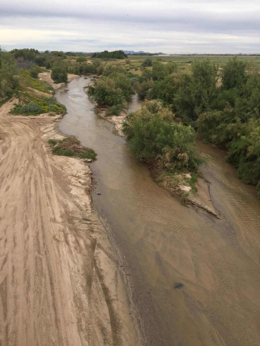 Still flowing pretty good after fifty miles of sandy desert.