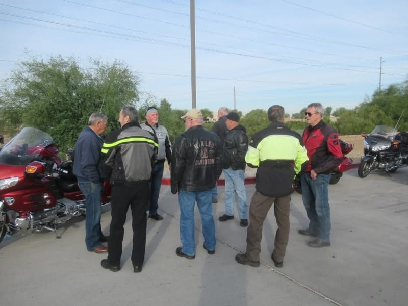 Rode out to the Eloy Airport with the group today. Good food while b