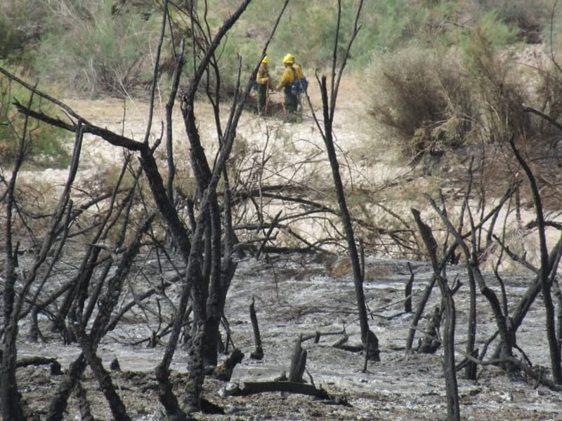 Watching the local news this morning and it looks like we have several wild fires going here in AZ. I noticed that one of them is near a place that a lot of guys like to ride through so I decided to go check it out.