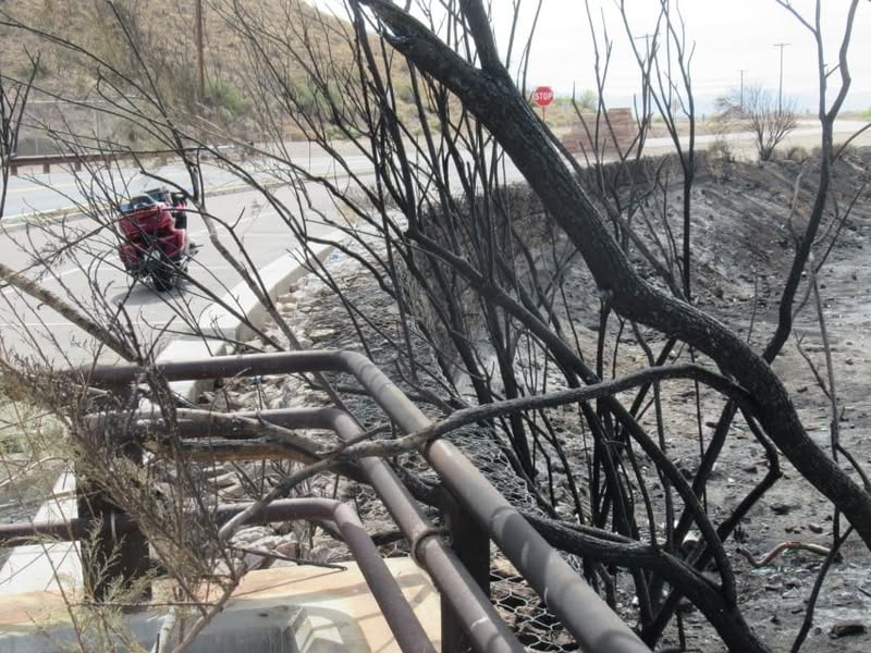 Watching the local news this morning and it looks like we have several wild fires going here in AZ. I noticed that one of them is near a place that a lot of guys like to ride through so I decided to go check it out.