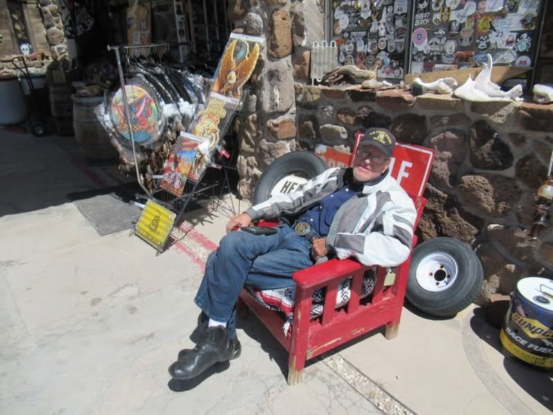 Fun day today. I was going to ride with the group, but I really wanted to see the little burro that Sherm had told me about in Oatman, AZ. A couple of my other friends also wanted to see him, so off we went.