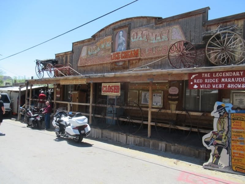 Fun day today. I was going to ride with the group, but I really wanted to see the little burro that Sherm had told me about in Oatman, AZ. A couple of my other friends also wanted to see him, so off we went.