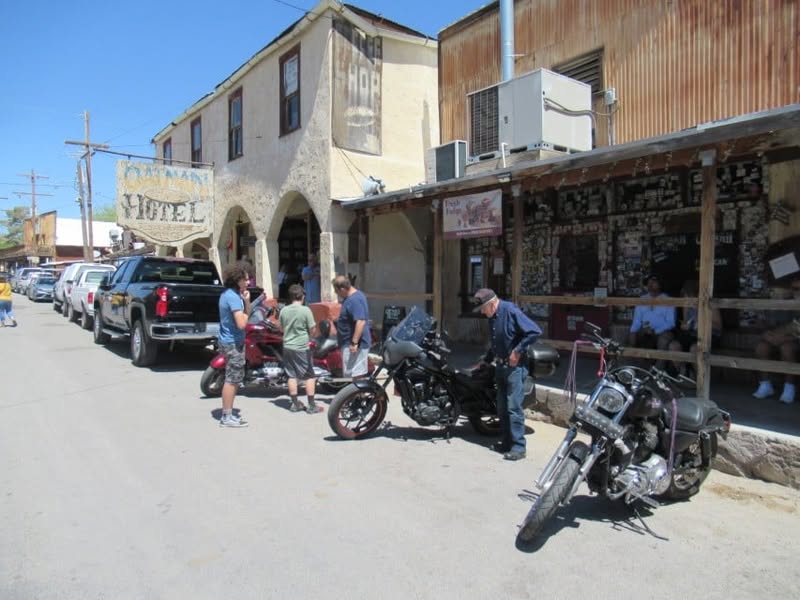 Fun day today. I was going to ride with the group, but I really wanted to see the little burro that Sherm had told me about in Oatman, AZ. A couple of my other friends also wanted to see him, so off we went.