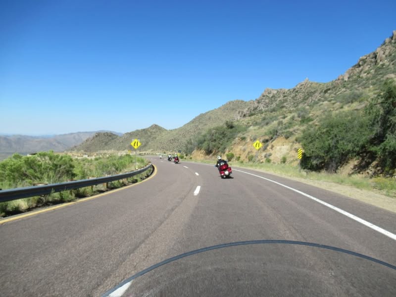 The group I ride with here in AZ took it's first ride of the season up Yarnell hill to the Ranch House for breakfast. Literally hundreds of bikes out there doing the exact same thing today. Why not, it's only going to hit a cool high of 98. That sure beats the last 110 days of 100 degrees plus.