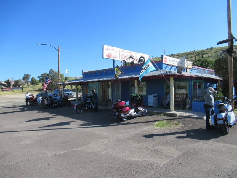 The group I ride with here in AZ took it's first ride of the season up Yarnell hill to the Ranch House for breakfast. Literally hundreds of bikes out there doing the exact same thing today. Why not, it's only going to hit a cool high of 98. That sure beats the last 110 days of 100 degrees plus.