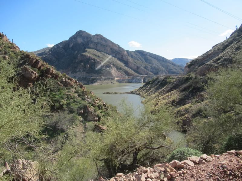 What a great ride today! Finally, after 20 years I finally made it out to Coolidge Dam. I was able to enjoy the ride with a riding buddy from the Power Riders. I'll caption some of the pictures.
