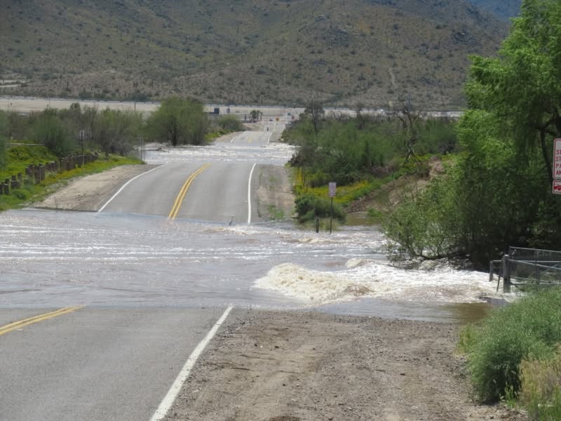 A fun little ride to check out the stream flows in our normally dry river beds.