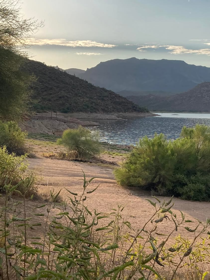 Jim and I rode out to Bartlett Lake this morning hoping to enjoy a ride and beat the heat. The lake is a good thirty feet down from the last time I visited. Beating the heat was just a pipe dream, it didn’t happen.