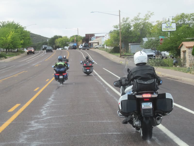 Holding our speed down riding back through Yarnell.