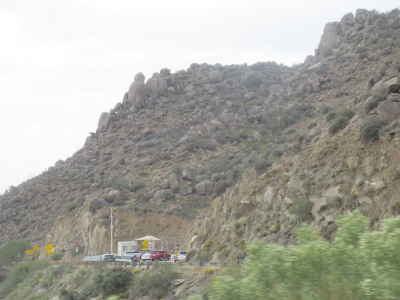 The Granite Mtn Hotshots Memorial is getting visitors even on this rainy day.