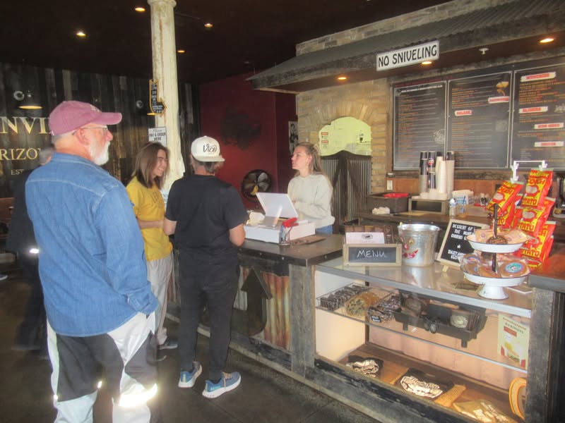You place your order and then tell them where you are going to sit.