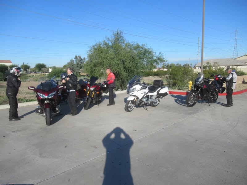 Five showed up for the ride to Eloy, but only one wanted to go so he did. lol