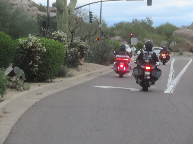 Turning left off of Carefree hwy onto Tom Darlington Rd.