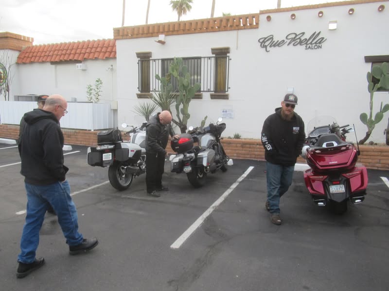Arriving at the cafe after a convoluted route getting there.