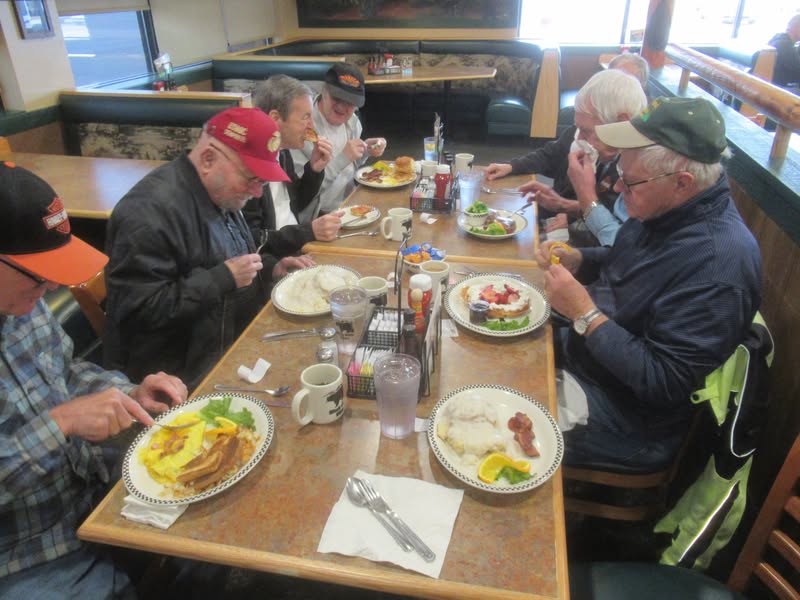 Just digging in, no waiting till all are served.