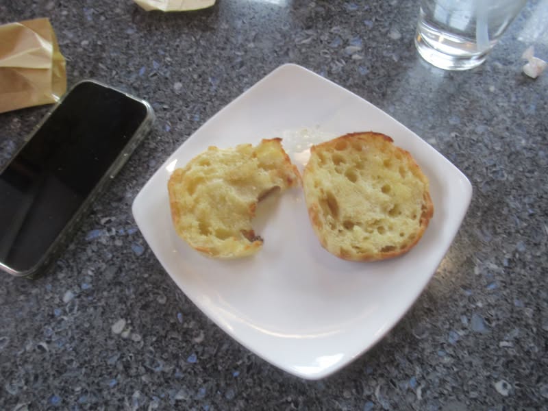 Steve and I had already had breakfast as we thought we were riding to lunch. Thi