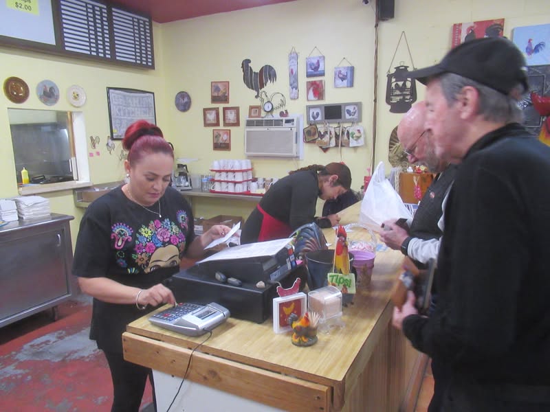 Steve got the days special and he is excited to peso little. lol