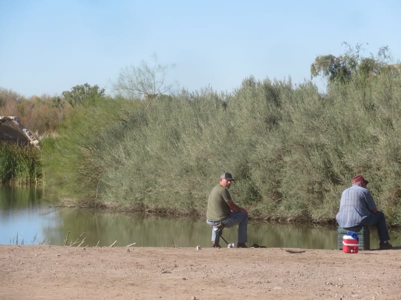 They had caught two fish, but they were too small to keep.