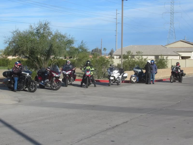 Eight of us met up for todays ride, but only six are going all the way.