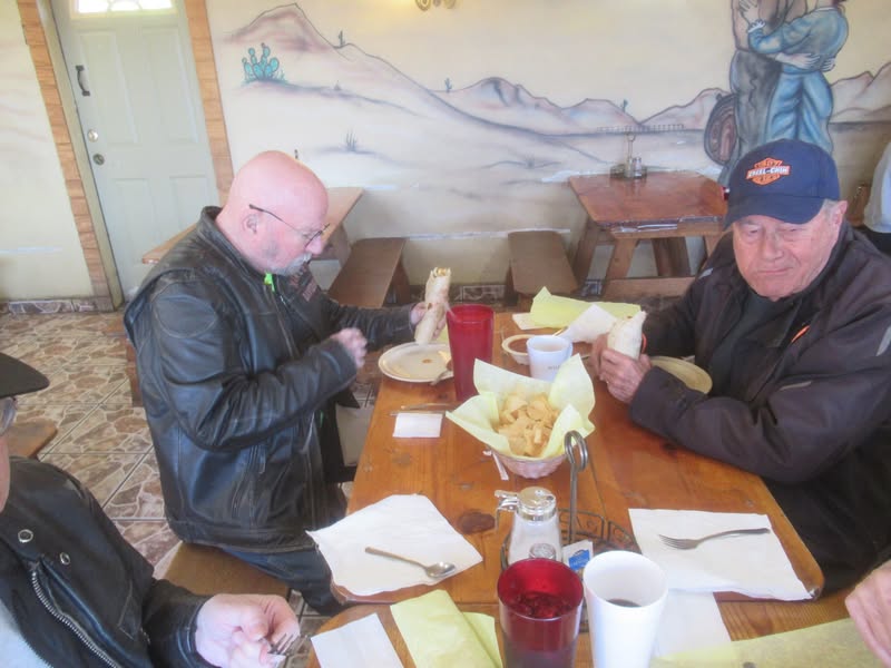 These guys sat so far away from me that I have no idea what they were eating.