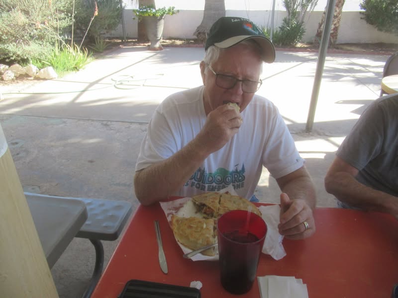 Alan, had quesadillas and took half of them home.