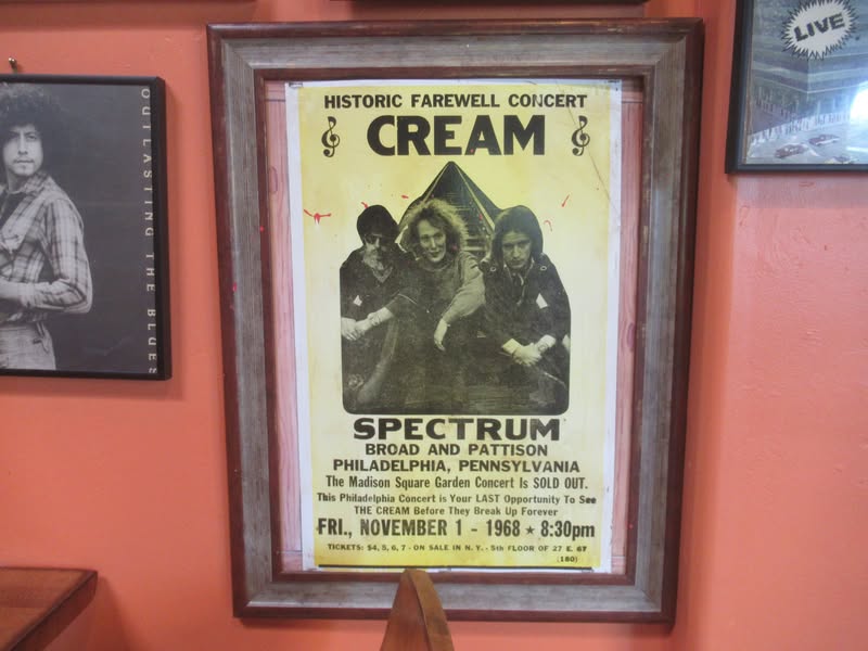 The walls are covered in prints of old memorabilia. The first concert I ever attended was this group