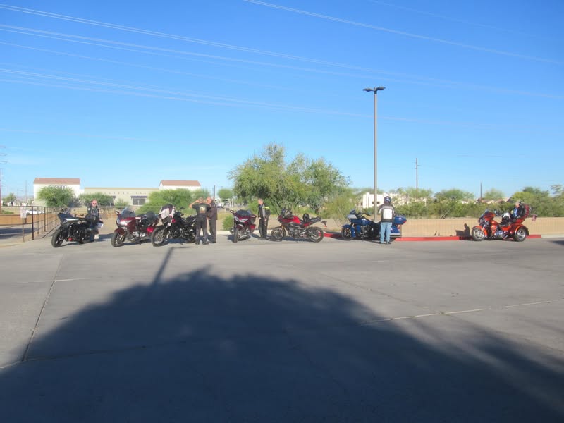 Pretty good turnout for the expected hot ride today.