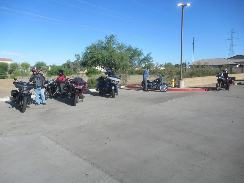 Six of us at the QT ready to roll.