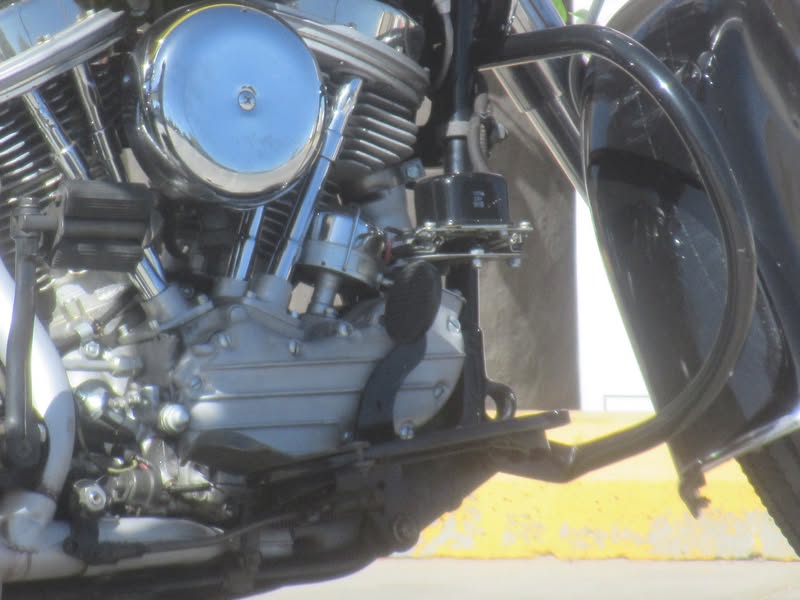 1956 Panhead, Im not wure what he has going on in front of his distributor.